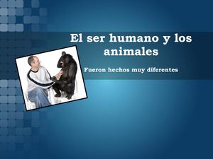El Ser Humano Y Los Animales