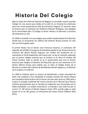 Historia Del Colegio 704