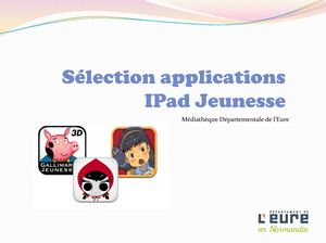 Sélection Applications Jeunesse pour Ipad