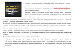 ACTIVIDAD 8, METODOLOGÍAS INNOVADORAS