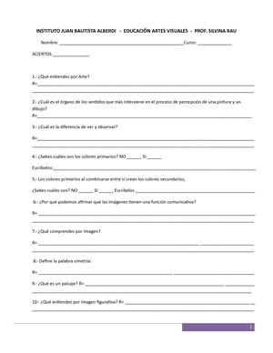 Diagnóstico Artes Visuales
