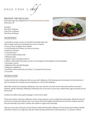 Beef With Broccoli Once Upon A Chef