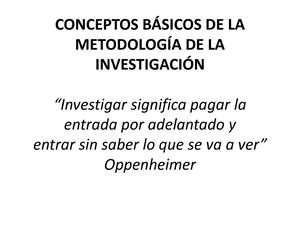 Conceptos Básicos De La Metodología De La