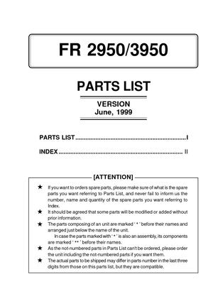 Fr Parts List