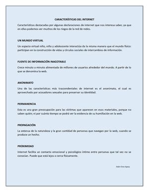 Características Del Internet