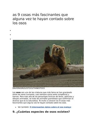 As 9 Cosas Más Fascinantes Que Alguna Vez Te Hayan Contado Sobre Los Osos