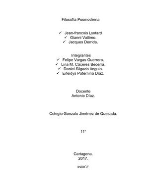 Filosofía Posmoderna