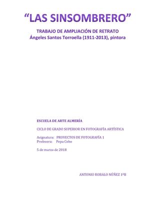 Memoria "Las sinsombrero", Ángeles Santos