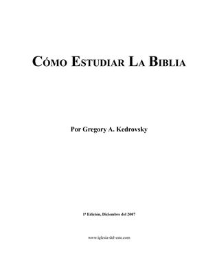 Como Estudiar La Biblia