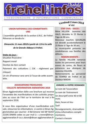 journal municipal frehel.info du 2 Mars 2018