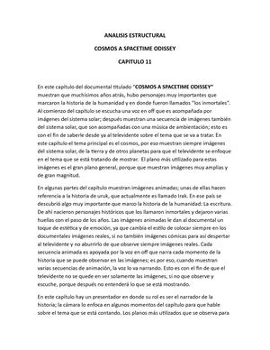 ANALISIS ESTRUCTURAL DOCUMENTAL COSMOS CAPITULO 11
