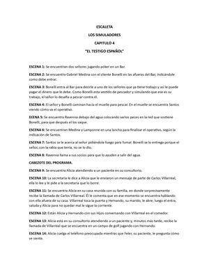 ESCALETA DEL CAPITULO 4- LOS SIMULADORES