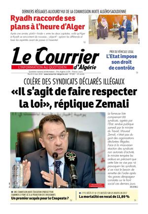 Le Courrier D'Algérie Du 6 Mardi 2018