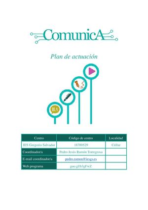 Plan Actuacion ComunicA Ies Gregorio Salvador Completo