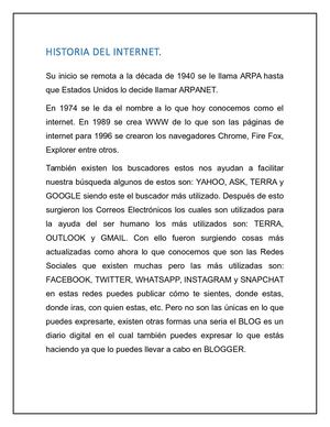 Historia Del Internet