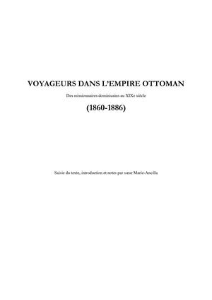 Voyageurs dans l'Empire Ottoman