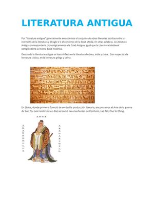 Literatura Antigua
