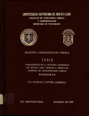 Tesis Rectoría Económica Del Estado