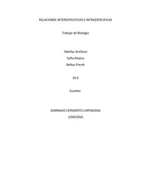 Relaciones Interespecificas