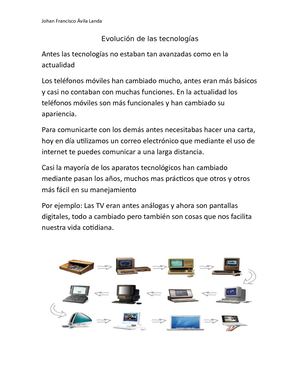 Evolución De Las Tecnologías