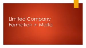 Limited Company Formation In Malta