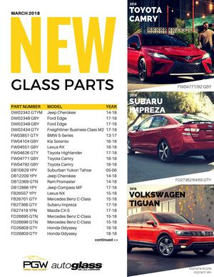 March 2018 New Glass Parts