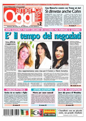America Oggi 7 Marzo 2018