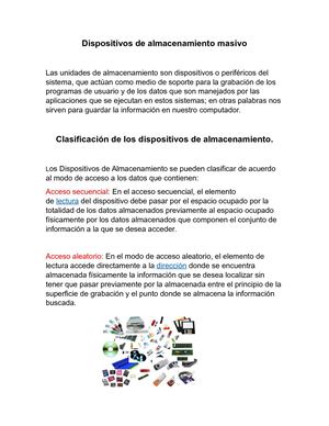 Dispositivos De Almacenamiento Masivo (Eve)