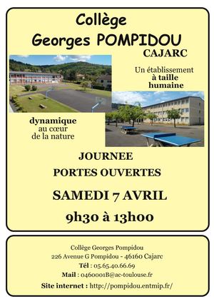 Portes ouvertes Collège Pompidou