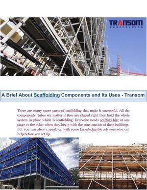 Scaffolding Components And Its Uses!