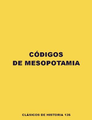 Codigos De Mesopotamia Anonimo