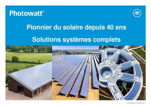 Présentation Photowatt