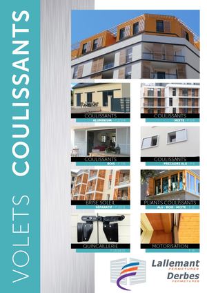 Catalogue Volet Coulissant LALLEMANT