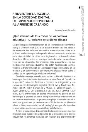 Reinventar La Escuela Manuel Area 2015