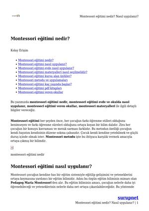 Montessori Eğitimi Nedir_ Nasıl Uygulanır