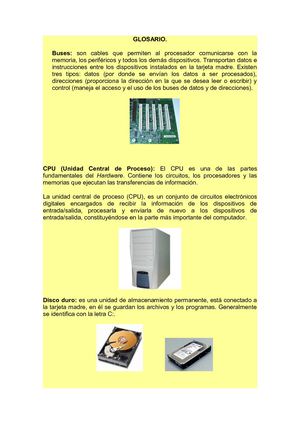 Glosario De La Pc Y Mapa Conceptual