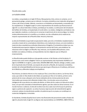 Filosofía áRabe Y Judía