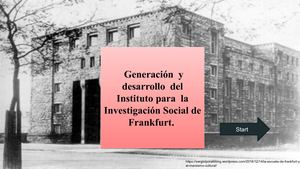 Generación Y Desarrollo Del Instituto Para La Investigación Social De Frankfurt