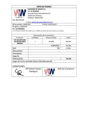 ANEXO 36, PEDIDO Aire Acondicionado