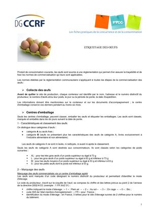 Etiquetage Oeufs