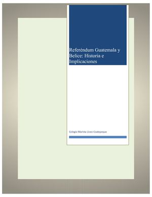 Referéndum Guatemala y Belice: Historia e implicaciones