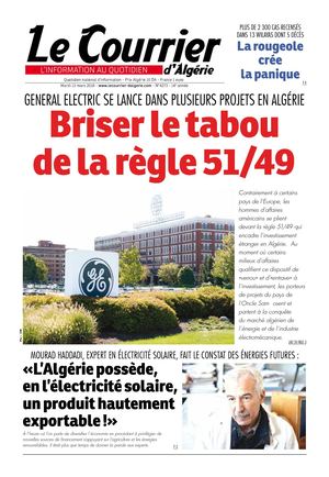 Le Courrier D'Algérie Du Mardi 13 Mars 2018