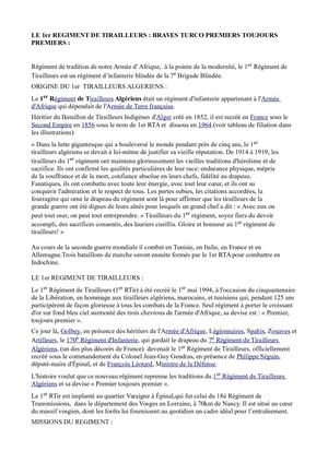 Texte 18 02 18 1er Regiment De Tirailleurs