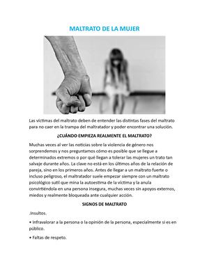 Maltrato De La Mujer