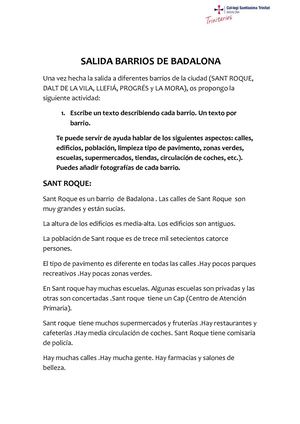 8 Salida Barrios De Badalona