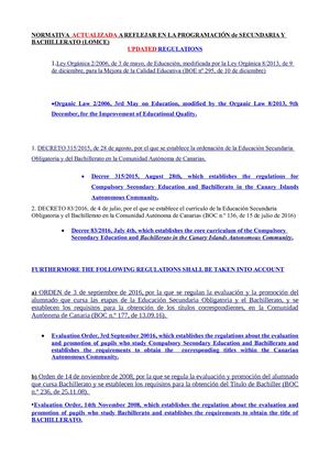 Updated Regulations For The Syllabus