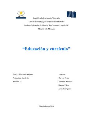 Trabajo De Curriculo