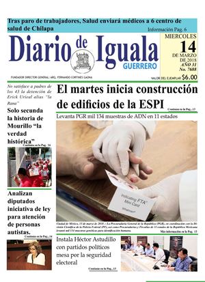 Diario De Iguala Miercoles 14 De Marzo De 2018