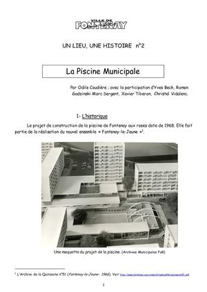 Histoire De La Piscine