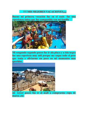 Mis Mejores Vacaciones